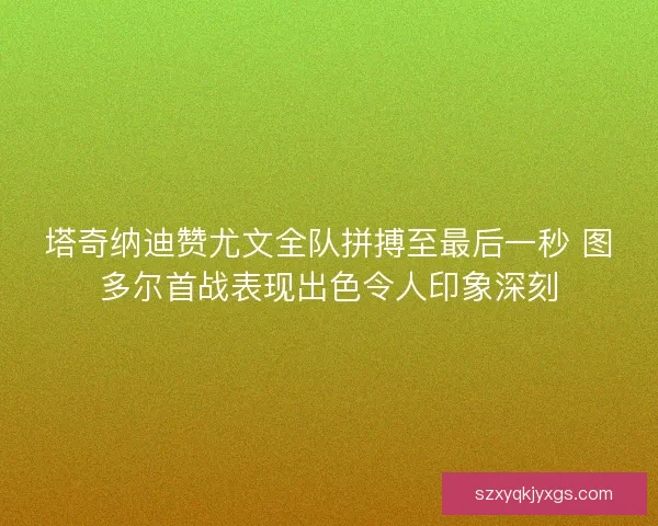 塔奇纳迪赞尤文全队拼搏至最后一秒 图多尔首战表现出色令人印象深刻
