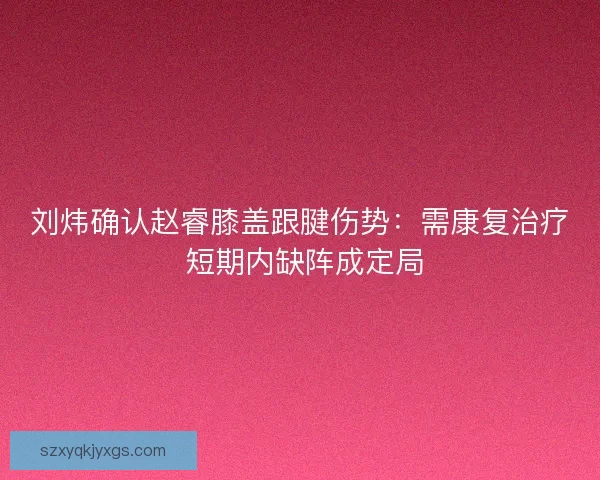 刘炜确认赵睿膝盖跟腱伤势：需康复治疗 短期内缺阵成定局